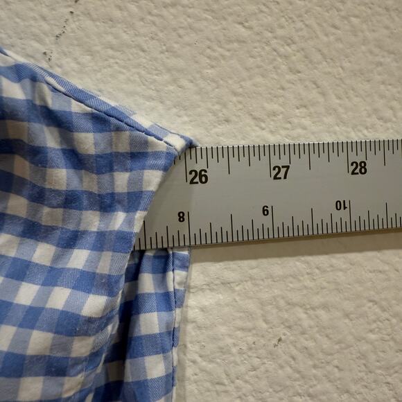 Vineyard Vines Men’s XXL On-The-Go brrr° Gingham Shirt Blue White Button Down - Picture 6 of 6